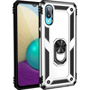 Kny Samsung Galaxy A02 Kılıf Ultra Korumalı Yüzüklü Manyetik Vega Kapak