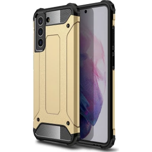Kny Samsung Galaxy S21 Fe Kılıf Çift Katmanlı Armour Case