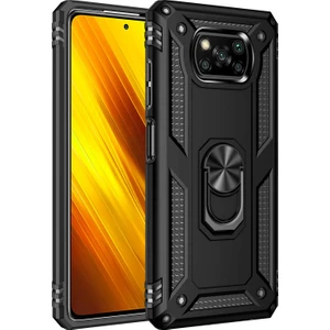 Kny Xiaomi Poco X3 Kılıf Çift Karmanlı Ultra Korumalı Yüzüklü Manyetik Vega Kapak