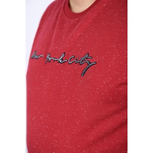 Moc Grande Mocgrande Büyük Beden Sweat New York City 22704-BORDO