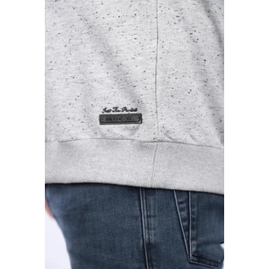 Moc Grande Mocgrande Büyük Beden Sweatshirt Bisiklet Yaka Deri Arma 22703-GRI