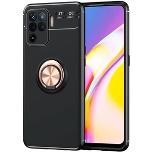 Kny Oppo Reno 5 Lite Kılıf Yüzüklü Manyetik Ravel Silikon