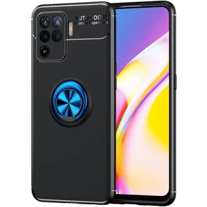 Kny Oppo Reno 5 Lite Kılıf Yüzüklü Manyetik Ravel Silikon