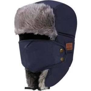 Three Beans Bluetooth Kış Trapper Ushanka Rüzgar Geçirmez Şapka(Yurt Dışından)