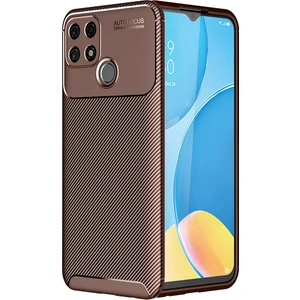 Kny Oppo A15 Kılıf Karbon Desenli Lux Negro Silikon