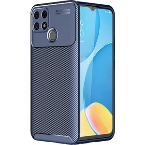 Kny Oppo A15 Kılıf Karbon Desenli Lux Negro Silikon