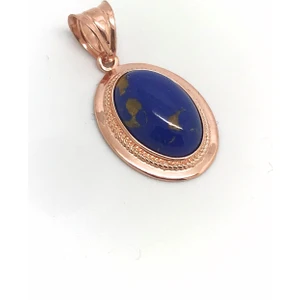 Erer Gümüş Gümüş Lapis Taşlı Kolye Ucu DLP63E8