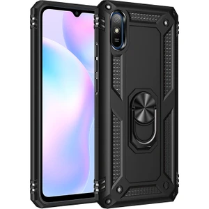 Kny Xiaomi Redmi 9A Kılıf Ultra Korumalı Yüzüklü Manyetik Vega Kapak