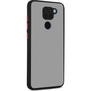 Kny Xiaomi Redmi Note 9 Kılıf Silikon Kenarlı Kamera Korumalı Buzlu Hux Kapak