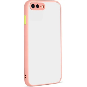 Kny Apple Iphone 8 Plus Kılıf Renkli Kenarlı Kamera Korumalı Buzlu Hux Kapak