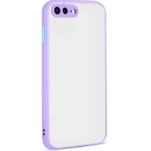 Kny Apple Iphone 8 Plus Kılıf Renkli Kenarlı Kamera Korumalı Buzlu Hux Kapak