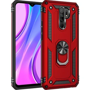 Kny Xiaomi Redmi 9 Kılıf Ultra Korumalı Yüzüklü Manyetik Vega Kapak