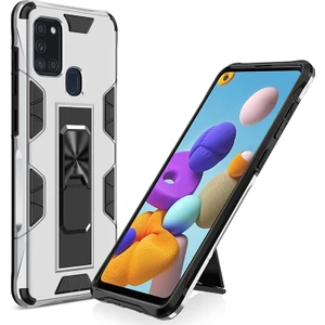 Kny Samsung Galaxy A21S Kılıf Sürgülü Kızaklı Standlı Volve Kapak