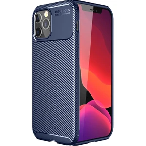 Kny Apple Iphone 12 Pro Max Kılıf Karbon Desenli Lux Negro Silikon