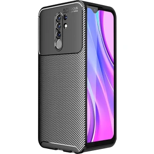 Kny Xiaomi Redmi 9 Kılıf Karbon Desenli Lux Negro Silikon