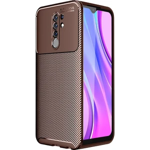 Kny Xiaomi Redmi 9 Kılıf Karbon Desenli Lux Negro Silikon