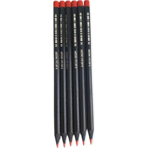 Black Line Kırmızı Kalem Seti 6'lı Paket