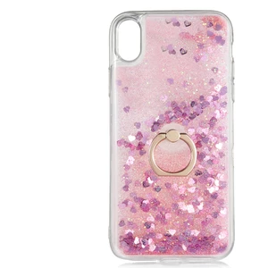 Kny Apple Iphone Xs Max Kılıf Sıvılı Kalplı Yüzüklü Manyetik Milce Kapak