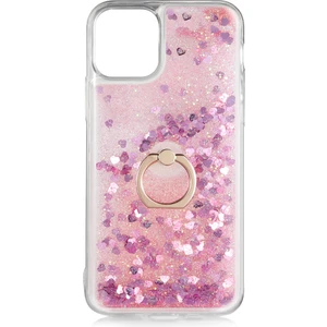 Kny Apple Iphone 11 Pro Kılıf Sıvılı Kalplı Yüzüklü Manyetik Milce Kapak