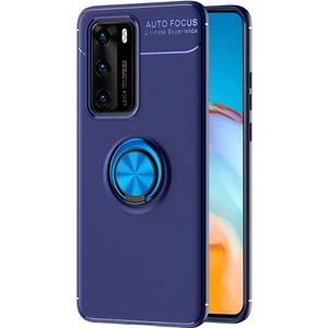 Kny Huawei P40 Kılıf Yüzüklü Manyetik Ravel Silikon