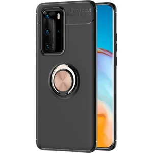 Kny Huawei P40 Kılıf Yüzüklü Manyetik Ravel Silikon