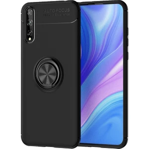 Kny Huawei P Smart S Kılıf Yüzüklü Manyetik Ravel Silikon