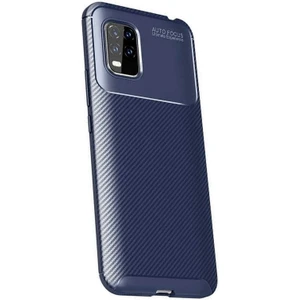 Kny Xiaomi Mi 10 Lite Kılıf Karbon Desenli Lux Negro Silikon