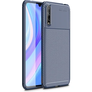 Kny Huawei P Smart S Kılıf Karbon Desenli Lux Negro Silikon