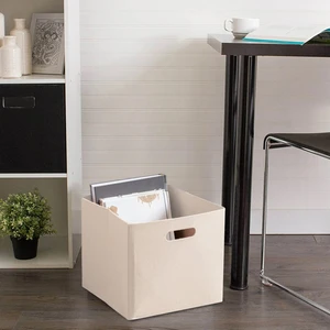 Keçe Sepet Organizer Dolap Içi Düzenleyici 24X24 cm Tekli Krem