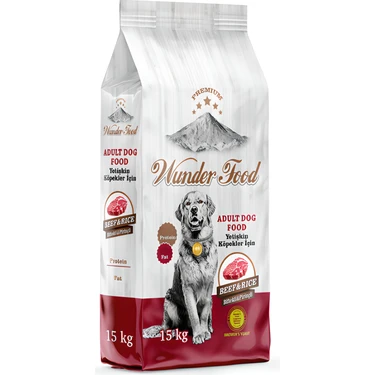 Wunder Food Premium Biftekli Yetişkin Köpek Maması 15