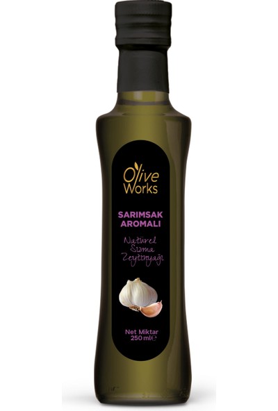 Olive Works Sarımsak Aromalı Naturel Sızma Zeytinyağı 250 ml