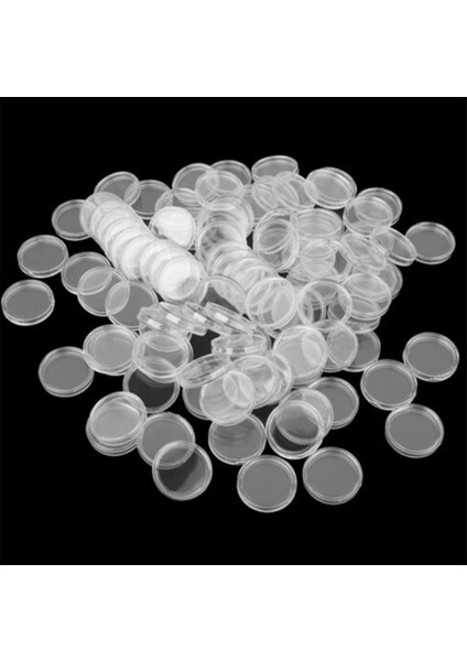 Yotijar 3X100 Adet Temiz Yuvarlak Plastik Para Kapsülleri Konteyner Depolama Tutucu Kılıfı (Yurt Dışından)
