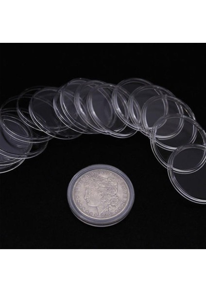 Yotijar 3X100 Adet Temiz Yuvarlak Plastik Para Kapsülleri Konteyner Depolama Tutucu Kılıfı (Yurt Dışından)