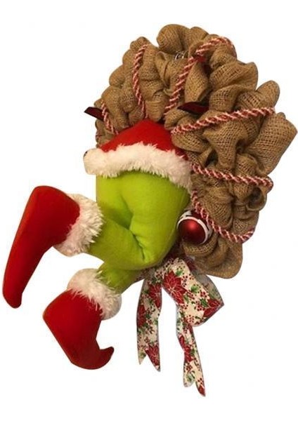 2x Noel Çelenk Bowknot Garland Duvar Şükranları Için Zarif (Yurt Dışından)