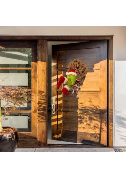 2x Noel Çelenk Bowknot Garland Duvar Şükranları Için Zarif (Yurt Dışından)