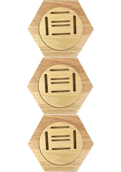 3x Ahşap Altıgen Madalya Rafı Depolama Koleksiyon Organizatör Askı (Yurt Dışından)