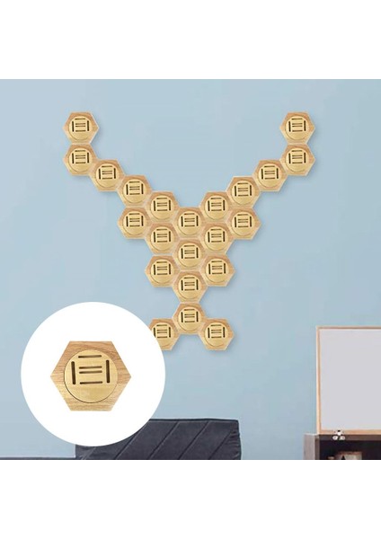 3x Ahşap Altıgen Madalya Rafı Depolama Koleksiyon Organizatör Askı (Yurt Dışından) modelleri