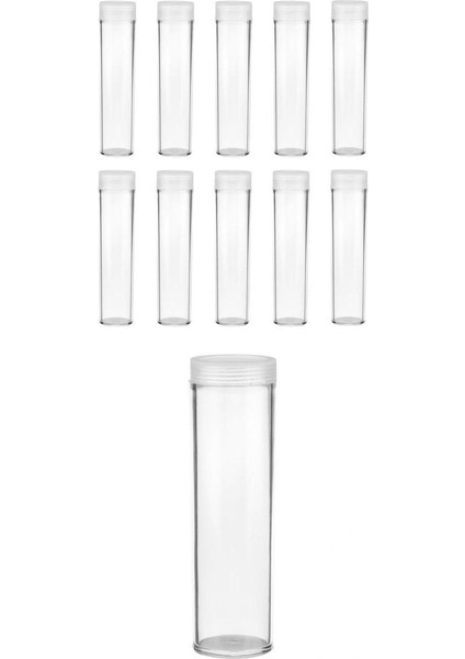 20 Adet Koruyucu Tüp Tutucu Temiz Yuvarlak Kılıflar Saklama Kutuları 20.5/25MM (Yurt Dışından)