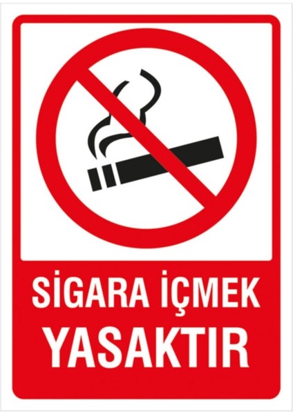 Sigara Içmek Yasaktır Uyarı Levhası 15X21 cm