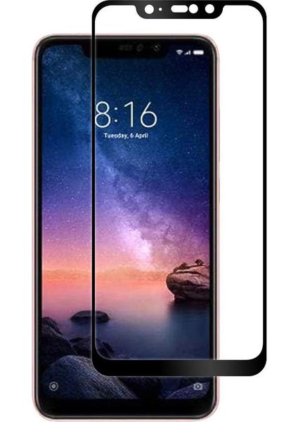 Xiaomi Mi A2 Lite Ekran Koruyucu 5d Temperli Cam Siyah
