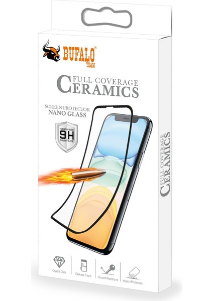 Oppo A5 2020 / A9 2020 Ekran Koruyucu Seramik Nano 9d Tam Kaplama Siyah