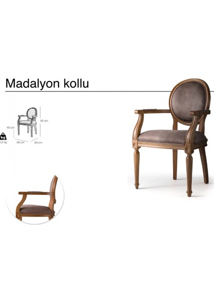 Madalyon Kollu Sandalye