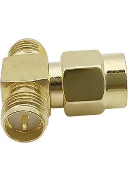 Sma T Adaptör Konnektör Çoklayıcı (Sma 1 Dişi-Sma 2 Erkek)