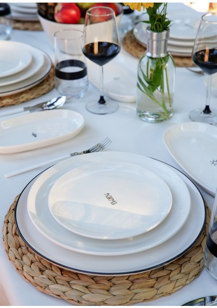 Summertime Pasta Tabağı 6 Lı Set - 19 cm