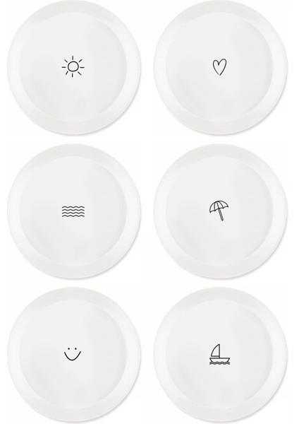 Summertime 6 Parça Tabak - 10 cm fiyatları