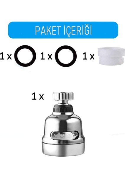 3 Fonksiyonlu Krom Kaplama Oynar Musluk Başlığı fiyatları