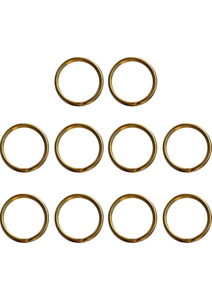 20 Adet Pirinç Yuvarlak Bölünmüş Anahtar Zincir Halkaları Anahtar Tutucu Döngü Zanaat 12MM 25MM (Yurt Dışından)