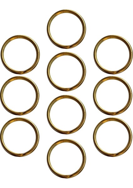 20 Adet Pirinç Yuvarlak Bölünmüş Anahtar Zincir Halkaları Anahtar Tutucu Döngü Zanaat 12MM 25MM (Yurt Dışından)