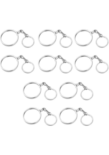 10 Adet Dıy Keychain Para Toplama Anahtar Zinciri Anahip Kara Kolye Cazibesi 40MM (Yurt Dışından)