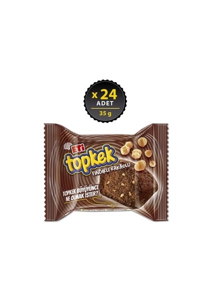 Topkek Fındıklı Kakaolu 35 G x 24 Adet